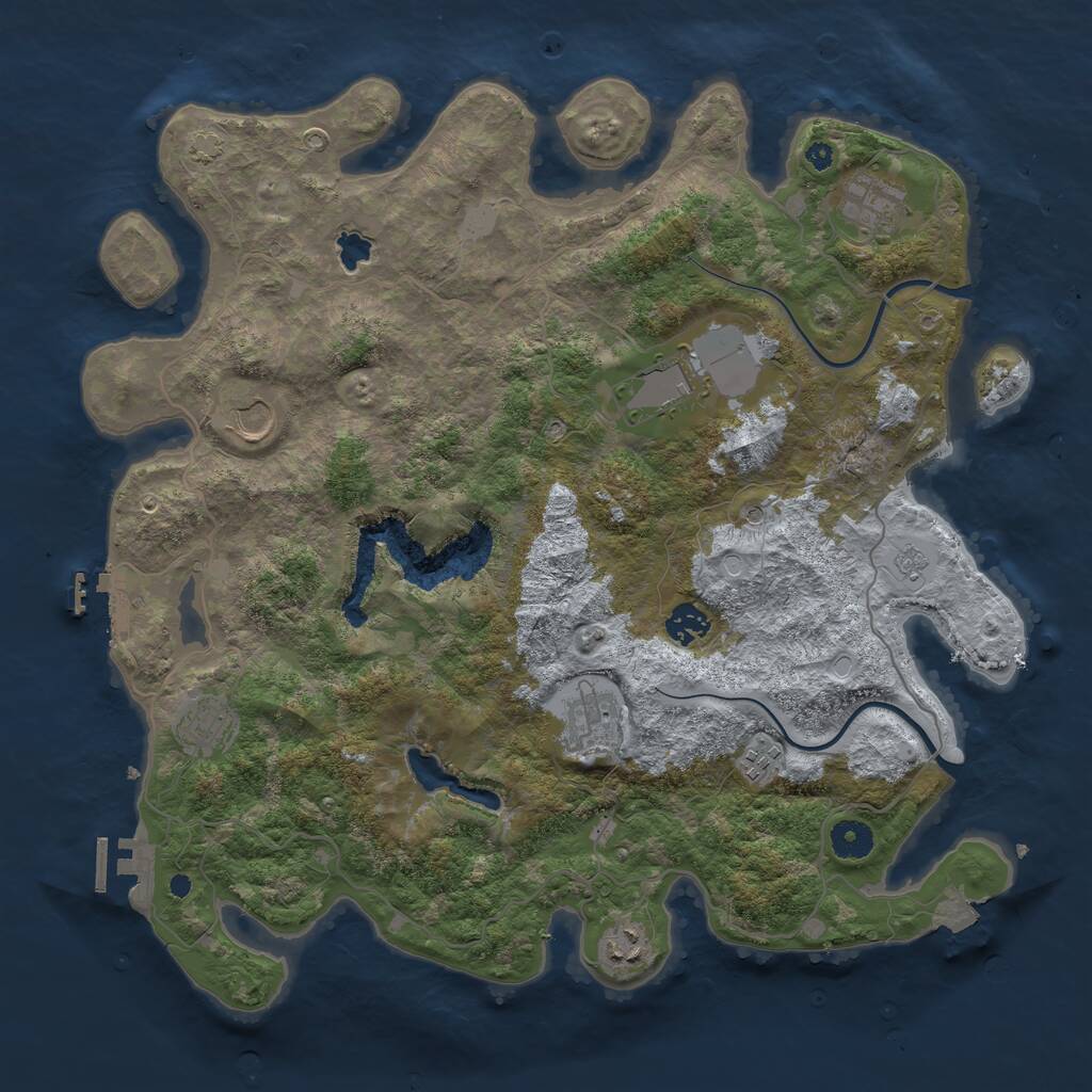 Rust Map: Procedural Map, Size: 4000, Seed: 1795588792, 14 Monuments