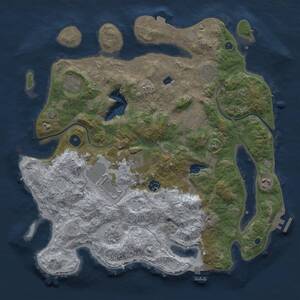 Thumbnail Rust Map: Procedural Map, Size: 4000, Seed: 461267118, 15 Monuments