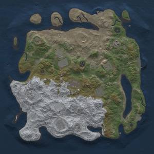 Thumbnail Rust Map: Procedural Map, Size: 4000, Seed: 461267118, 18 Monuments