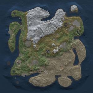 Thumbnail Rust Map: Procedural Map, Size: 3500, Seed: 1794947011, 18 Monuments