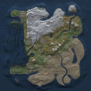 Thumbnail Rust Map: Procedural Map, Size: 3500, Seed: 1794947011, 14 Monuments