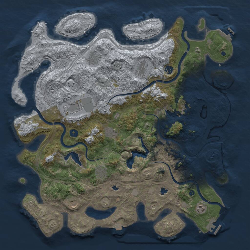 Rust Map: Procedural Map, Size: 4500, Seed: 1787001, 15 Monuments