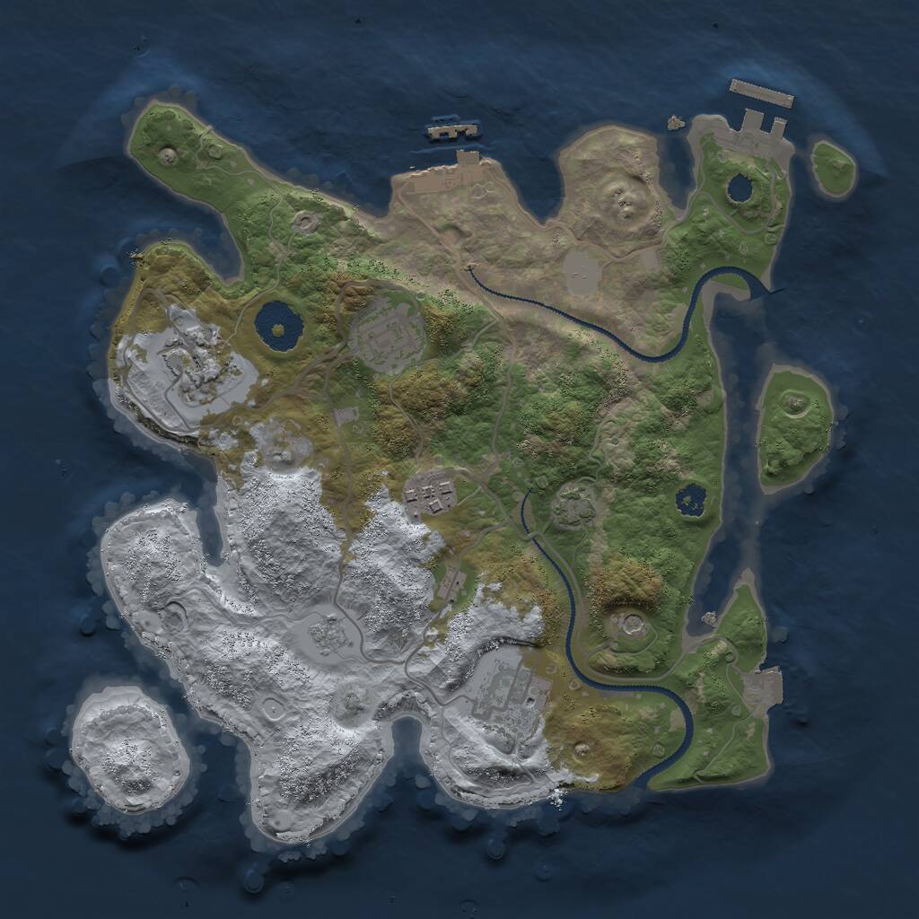 Rust Map: Procedural Map, Size: 2900, Seed: 1914411, 10 Monuments