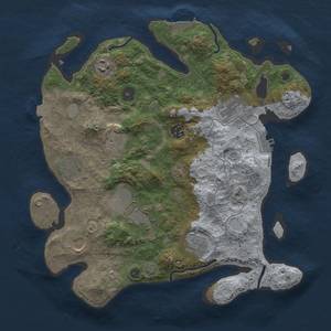 Thumbnail Rust Map: Procedural Map, Size: 3500, Seed: 415000575, 16 Monuments