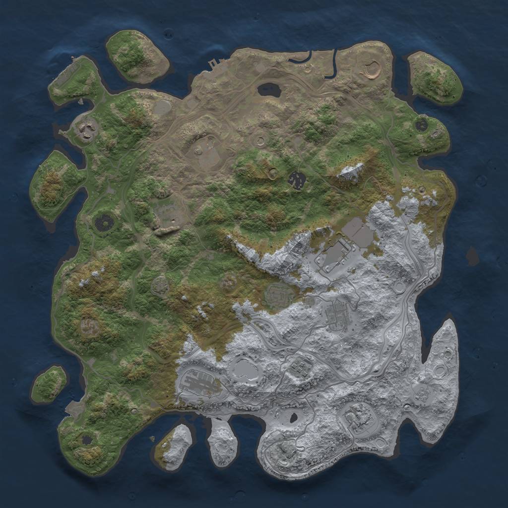 Rust Map: Procedural Map, Size: 4250, Seed: 787360518, 19 Monuments
