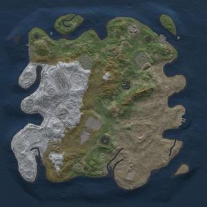 Thumbnail Rust Map: Procedural Map, Size: 3500, Seed: 1360473741, 17 Monuments