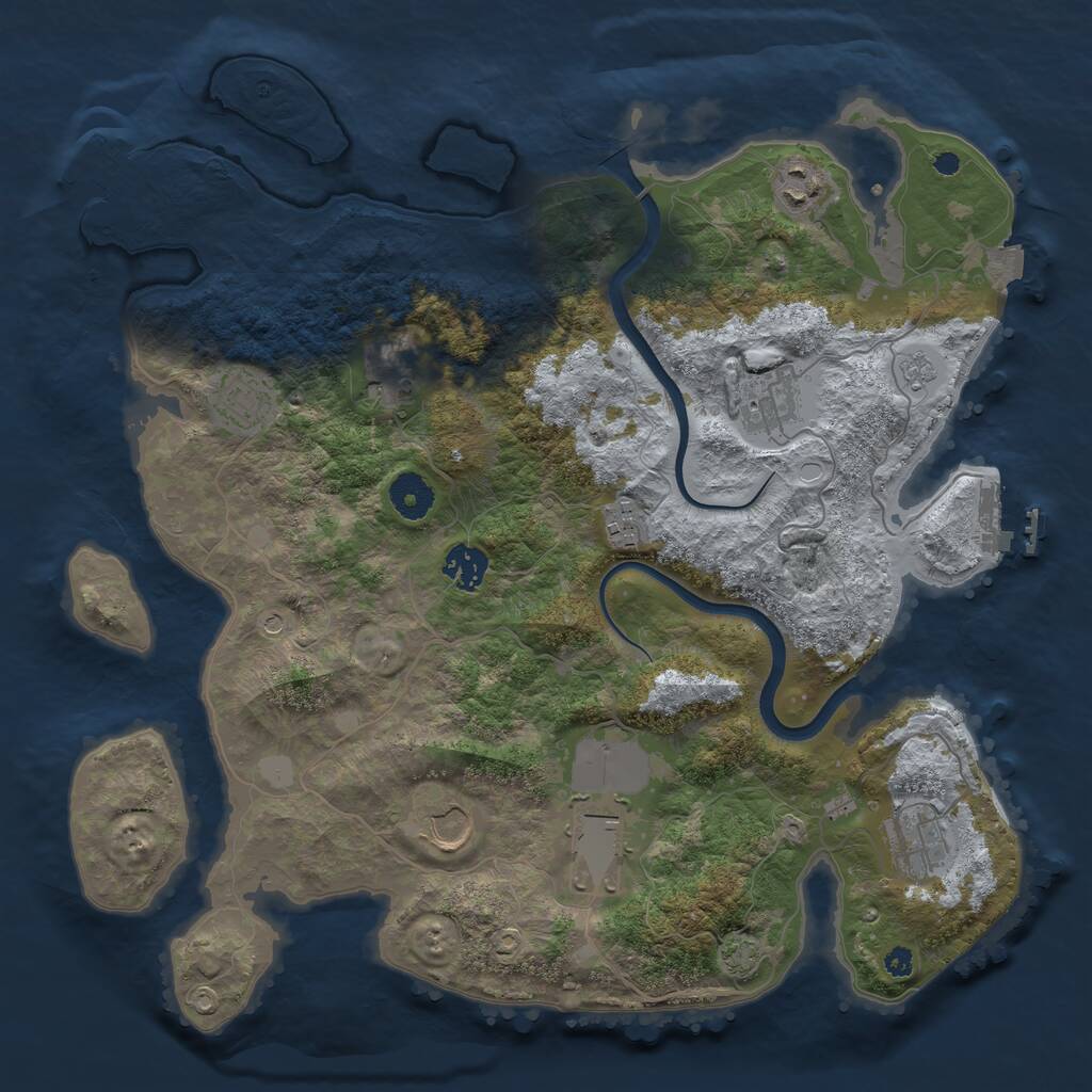 Rust Map: Procedural Map, Size: 3700, Seed: 1731256283, 15 Monuments