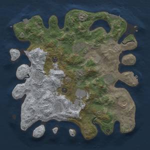 Thumbnail Rust Map: Procedural Map, Size: 3835, Seed: 76253556, 17 Monuments