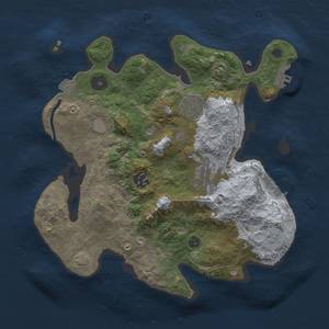 Thumbnail Rust Map: Procedural Map, Size: 3000, Seed: 613209190, 11 Monuments