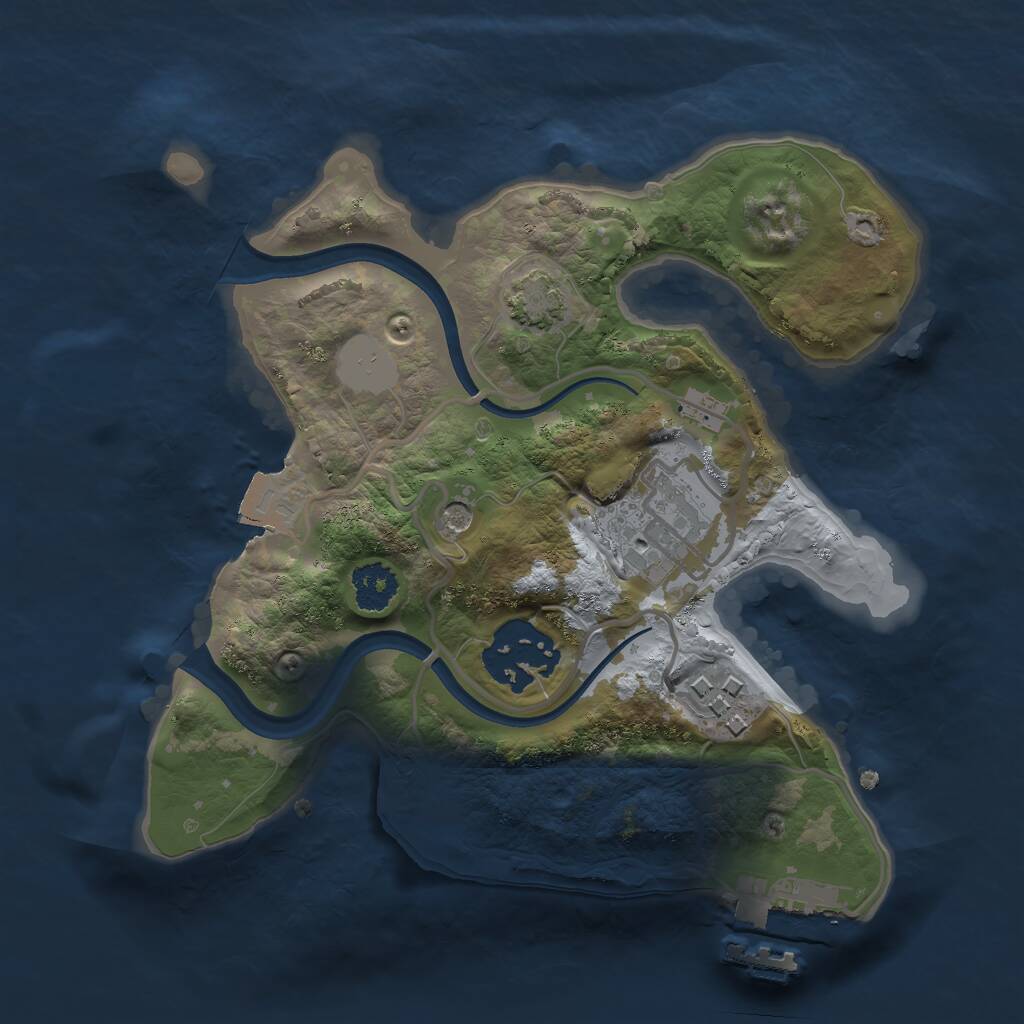 Rust Map: Procedural Map, Size: 2200, Seed: 332178446, 7 Monuments