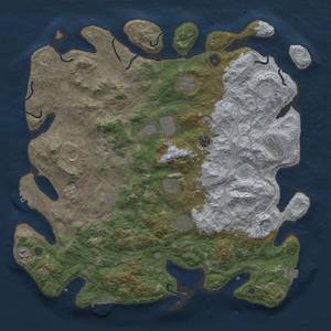 Thumbnail Rust Map: Procedural Map, Size: 4500, Seed: 1837326, 18 Monuments