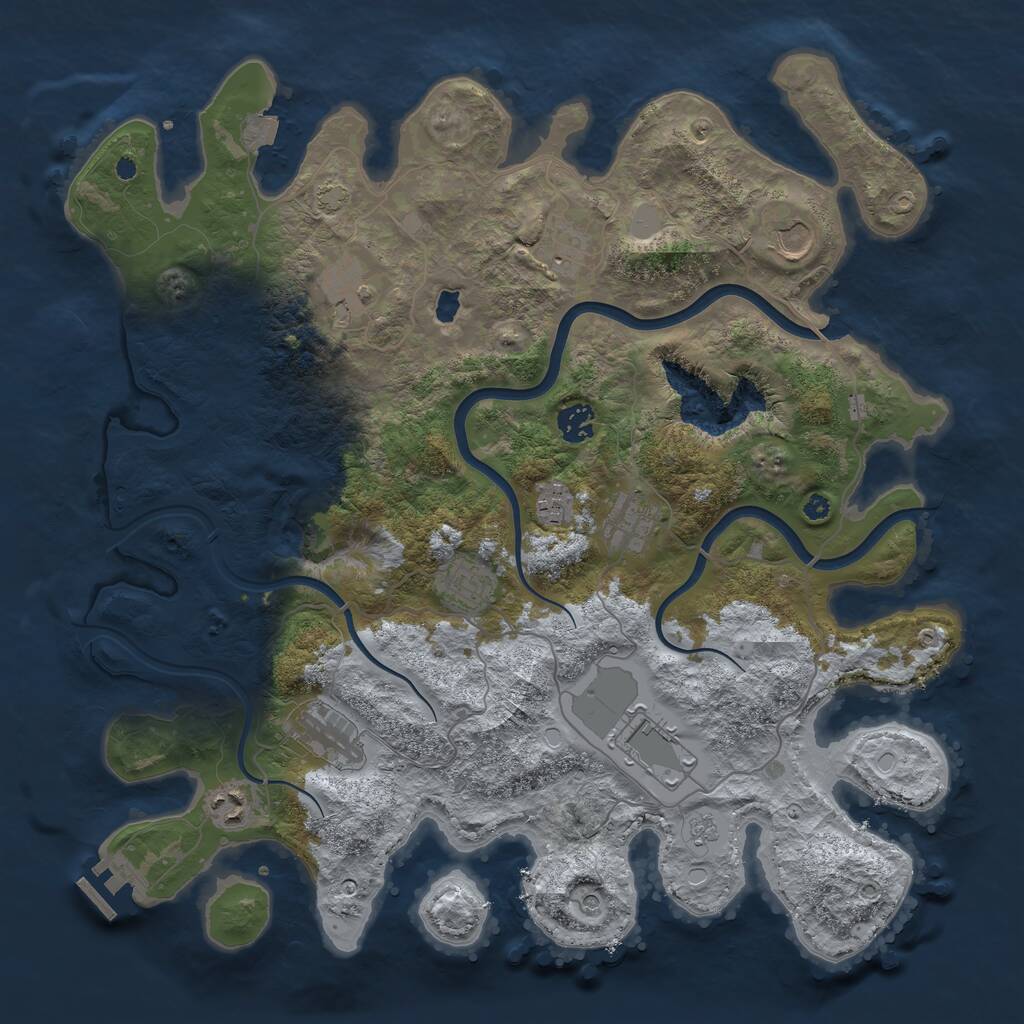 Rust Map: Procedural Map, Size: 4000, Seed: 731635746, 15 Monuments
