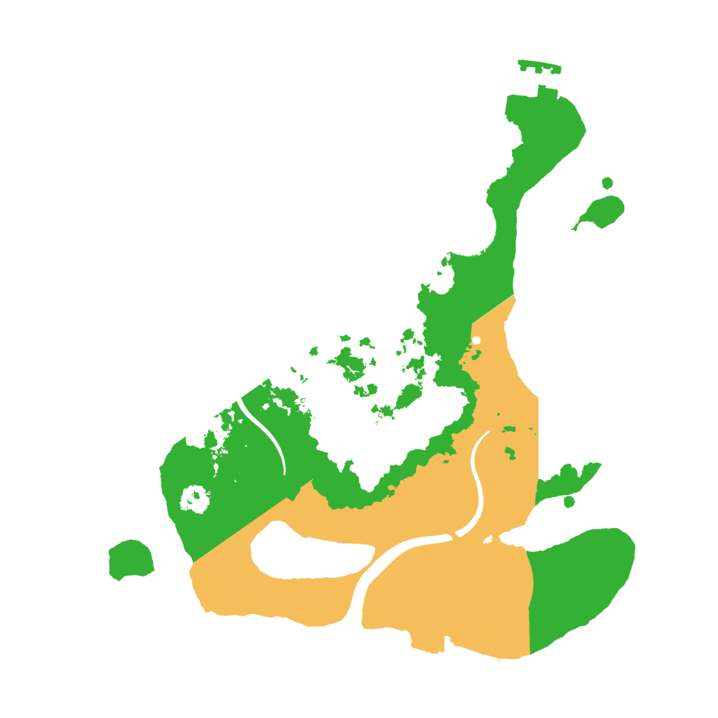 Biome Rust Map: Procedural Map, Size: 2500, Seed: 951321