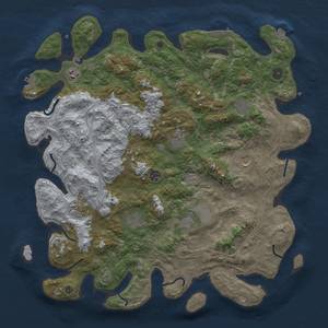 Thumbnail Rust Map: Procedural Map, Size: 4500, Seed: 5416, 17 Monuments