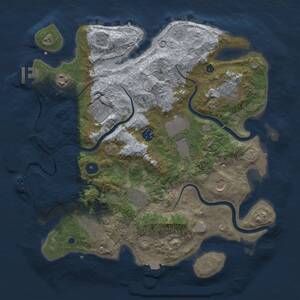 Thumbnail Rust Map: Procedural Map, Size: 3700, Seed: 669228386, 15 Monuments