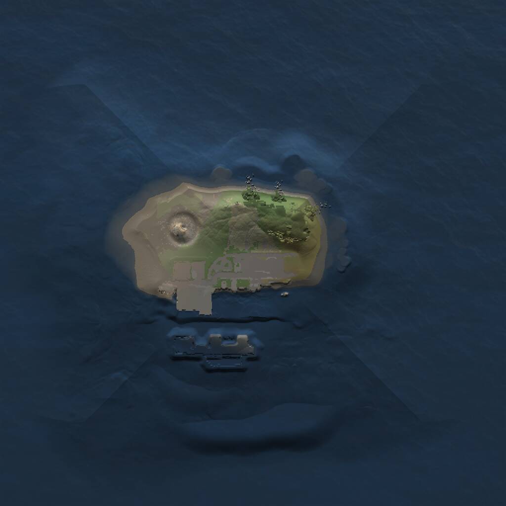 Rust Map: Procedural Map, Size: 1000, Seed: 965214, 2 Monuments