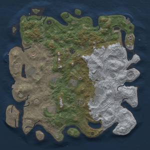 Thumbnail Rust Map: Procedural Map, Size: 4500, Seed: 1300626542, 19 Monuments