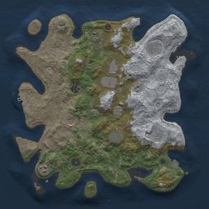 Thumbnail Rust Map: Procedural Map, Size: 3550, Seed: 1983528886, 16 Monuments