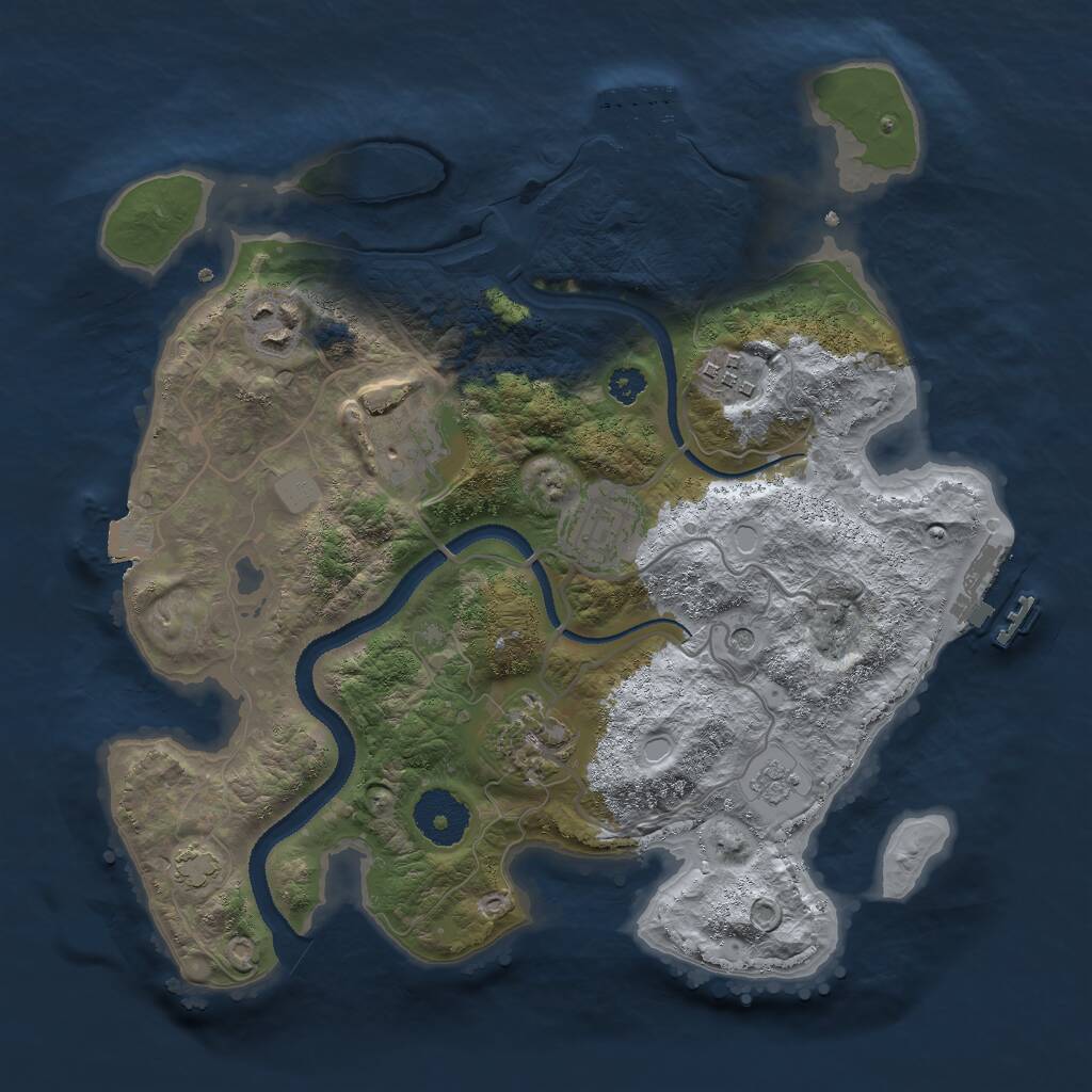 Rust Map: Procedural Map, Size: 3000, Seed: 15767, 11 Monuments