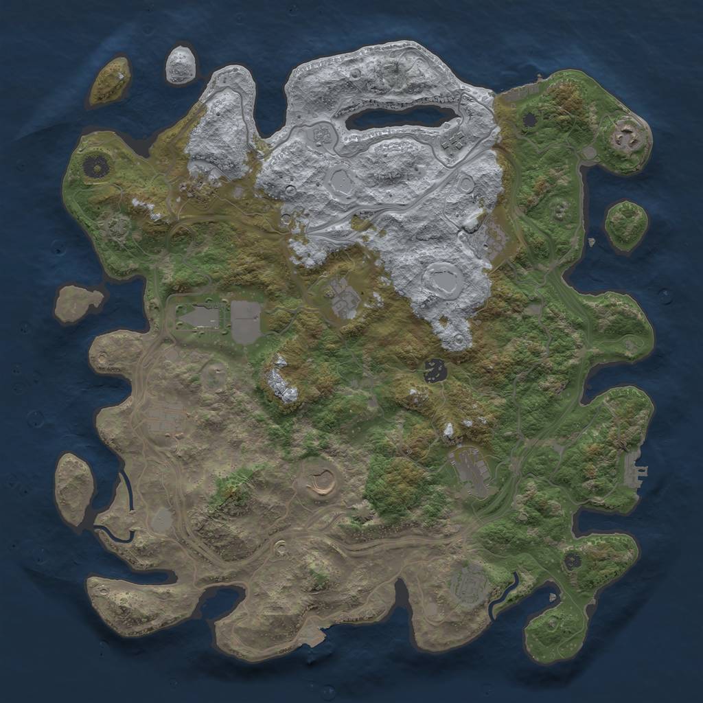 Rust Map: Procedural Map, Size: 4250, Seed: 912452537, 19 Monuments