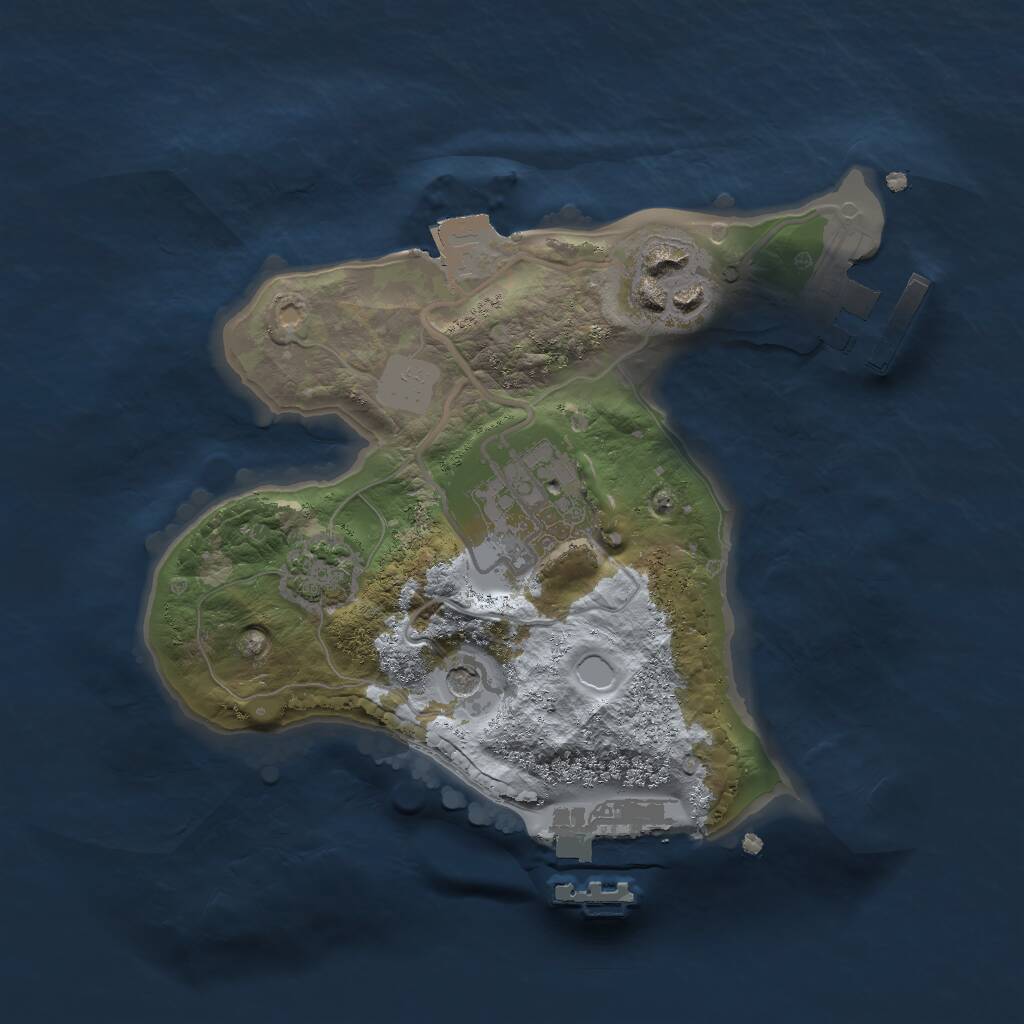 Rust Map: Procedural Map, Size: 2000, Seed: 1445639831, 7 Monuments