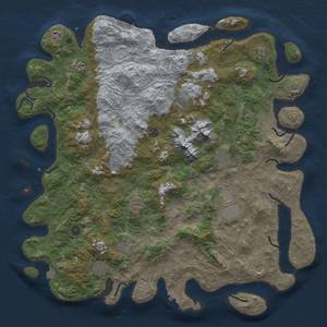 Thumbnail Rust Map: Procedural Map, Size: 5000, Seed: 202308, 19 Monuments