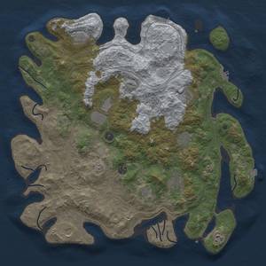 Thumbnail Rust Map: Procedural Map, Size: 4500, Seed: 8032023, 18 Monuments