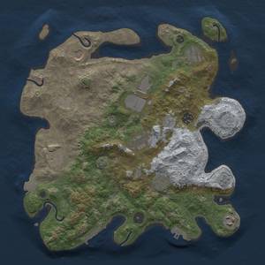 Thumbnail Rust Map: Procedural Map, Size: 3500, Seed: 260933548, 17 Monuments