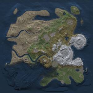 Thumbnail Rust Map: Procedural Map, Size: 3500, Seed: 260933548, 14 Monuments