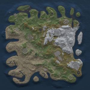 Thumbnail Rust Map: Procedural Map, Size: 4000, Seed: 1030578175, 17 Monuments