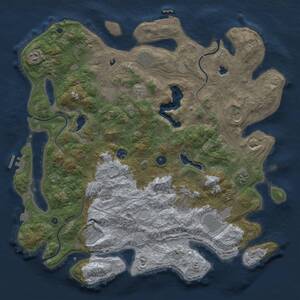 Thumbnail Rust Map: Procedural Map, Size: 4500, Seed: 803, 16 Monuments