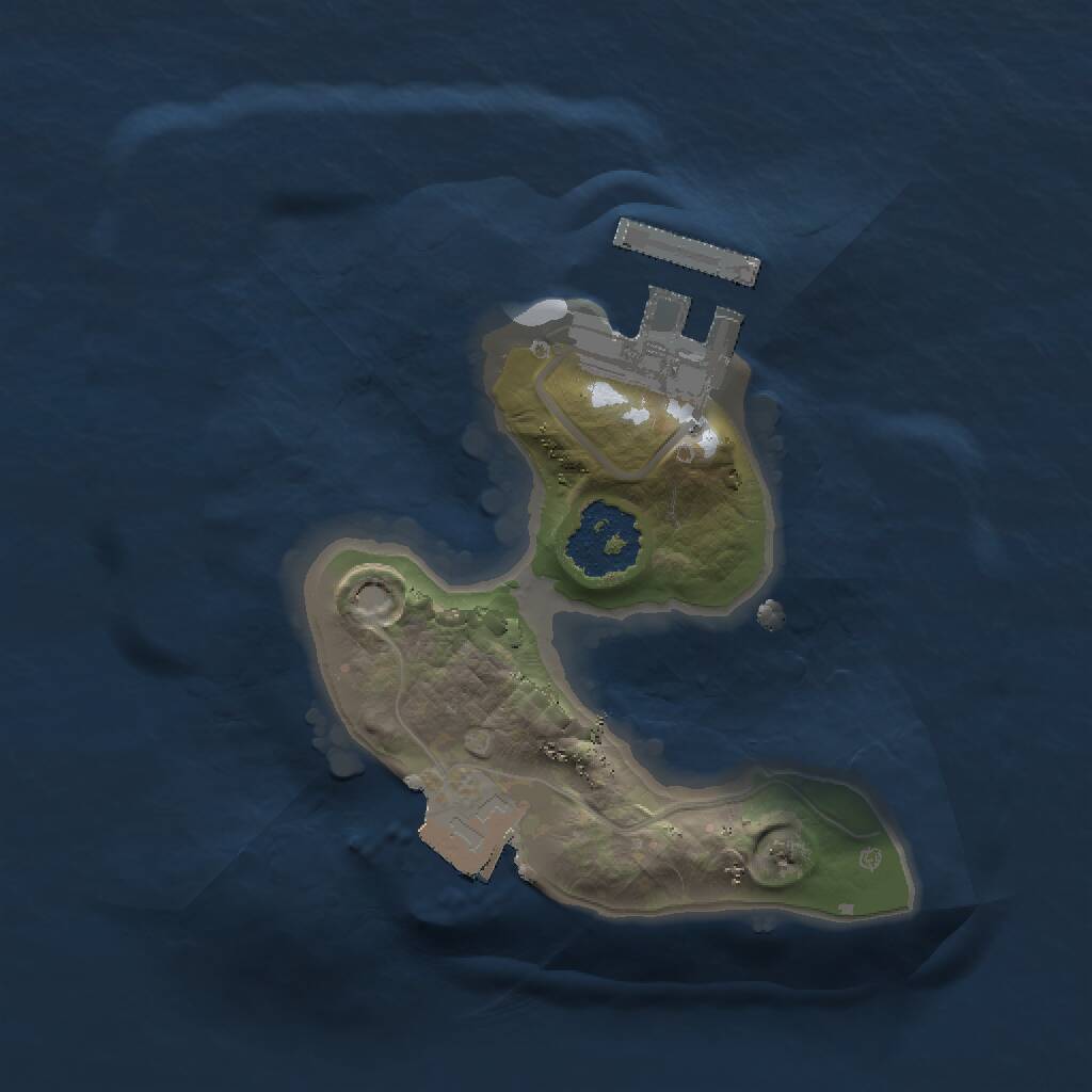 Rust Map: Procedural Map, Size: 1500, Seed: 1145740503, 2 Monuments