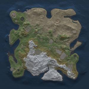 Thumbnail Rust Map: Procedural Map, Size: 3500, Seed: 9758452, 16 Monuments