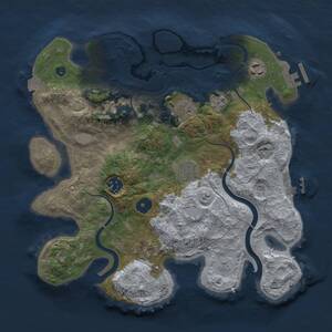 Thumbnail Rust Map: Procedural Map, Size: 3250, Seed: 1713574919, 12 Monuments