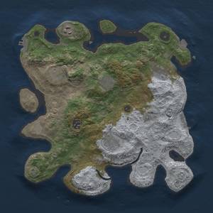 Thumbnail Rust Map: Procedural Map, Size: 3250, Seed: 1713574919, 14 Monuments