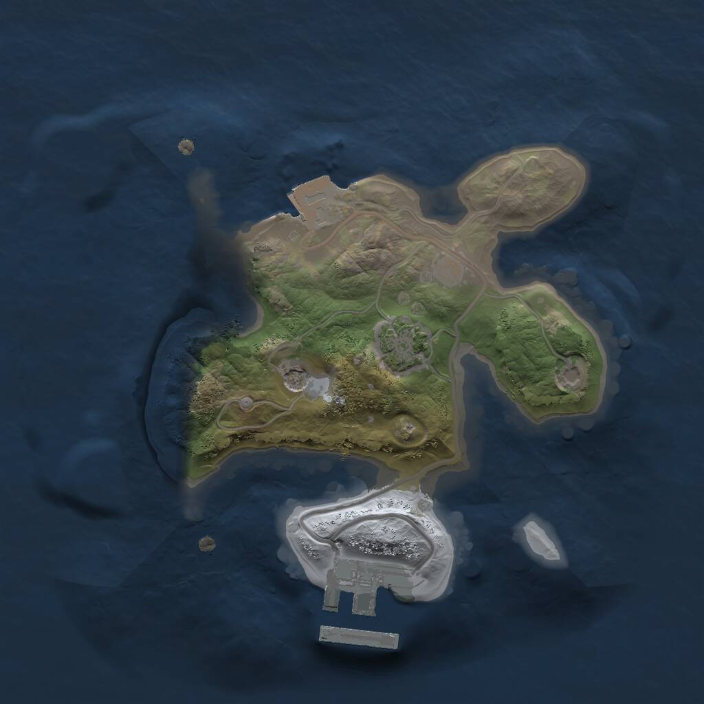 Rust Map: Procedural Map, Size: 1800, Seed: 223142, 4 Monuments