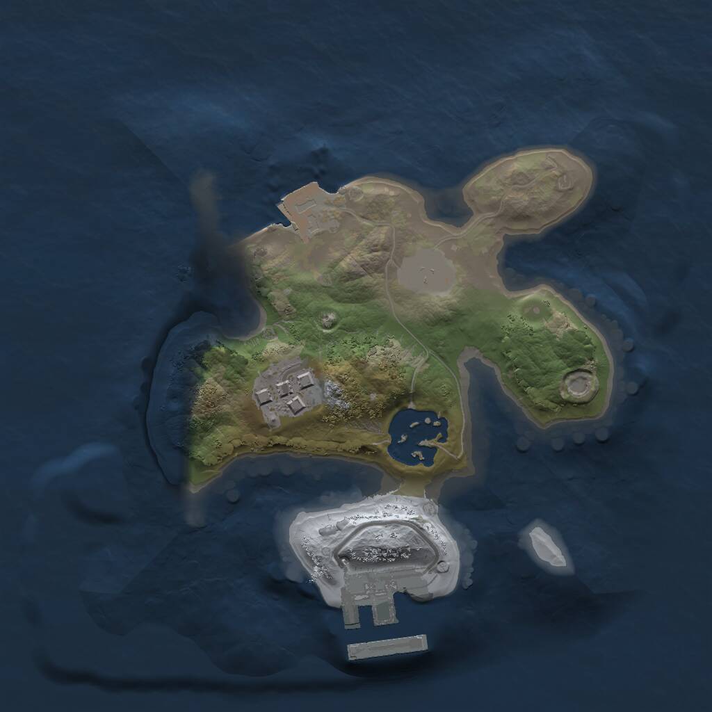 Rust Map: Procedural Map, Size: 1800, Seed: 223142, 4 Monuments