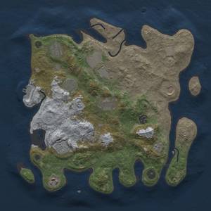 Thumbnail Rust Map: Procedural Map, Size: 3500, Seed: 1353757452, 16 Monuments