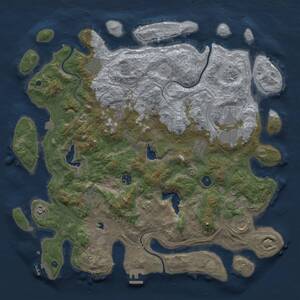 Thumbnail Rust Map: Procedural Map, Size: 4500, Seed: 8676961, 16 Monuments