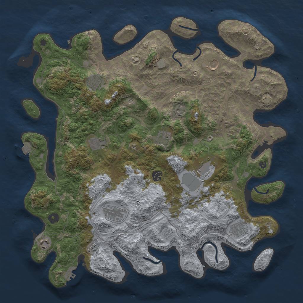 Rust Map: Procedural Map, Size: 4250, Seed: 856, 17 Monuments
