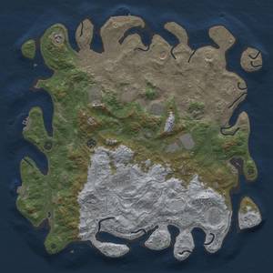 Thumbnail Rust Map: Procedural Map, Size: 4500, Seed: 1025655935, 19 Monuments