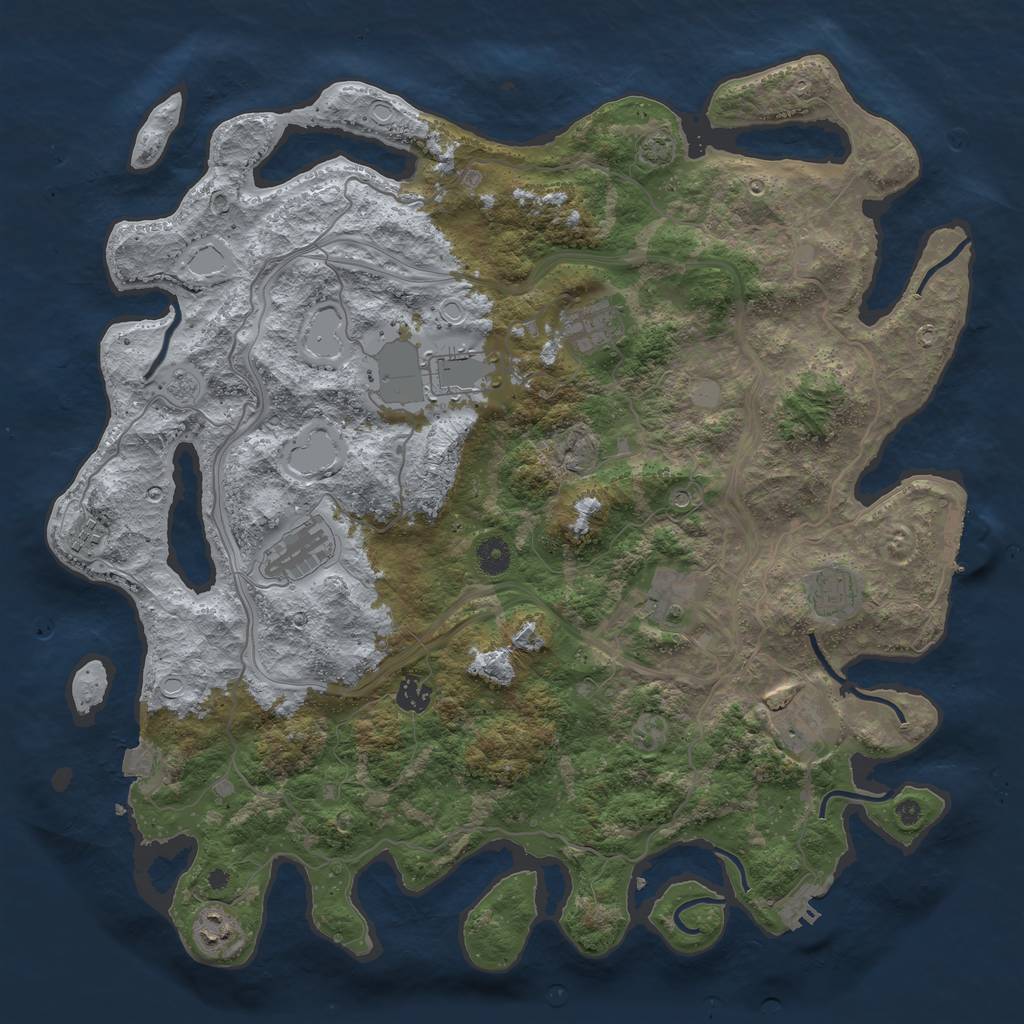 Rust Map: Procedural Map, Size: 4300, Seed: 1339, 17 Monuments