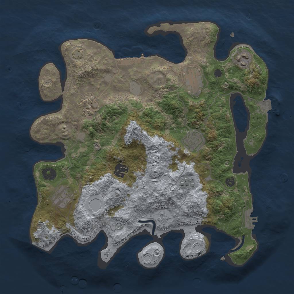 Rust Map: Procedural Map, Size: 3200, Seed: 3291982, 15 Monuments