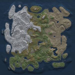 Thumbnail Rust Map: Procedural Map, Size: 4500, Seed: 1455589904, 15 Monuments