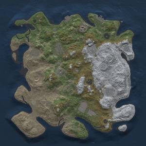 Thumbnail Rust Map: Procedural Map, Size: 3750, Seed: 1038840116, 18 Monuments