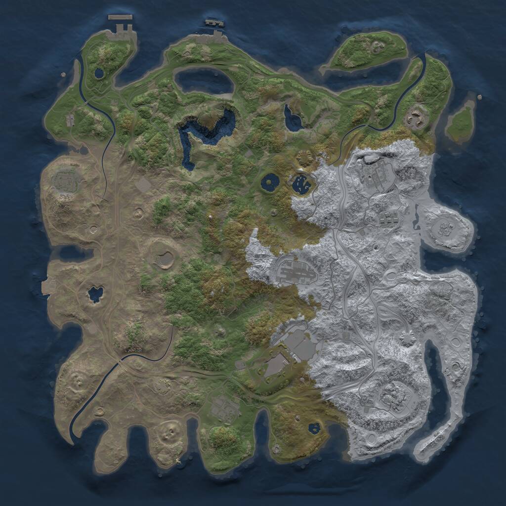 Rust Map: Procedural Map, Size: 4250, Seed: 1616143287, 16 Monuments