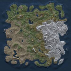 Thumbnail Rust Map: Procedural Map, Size: 5000, Seed: 3510293, 16 Monuments