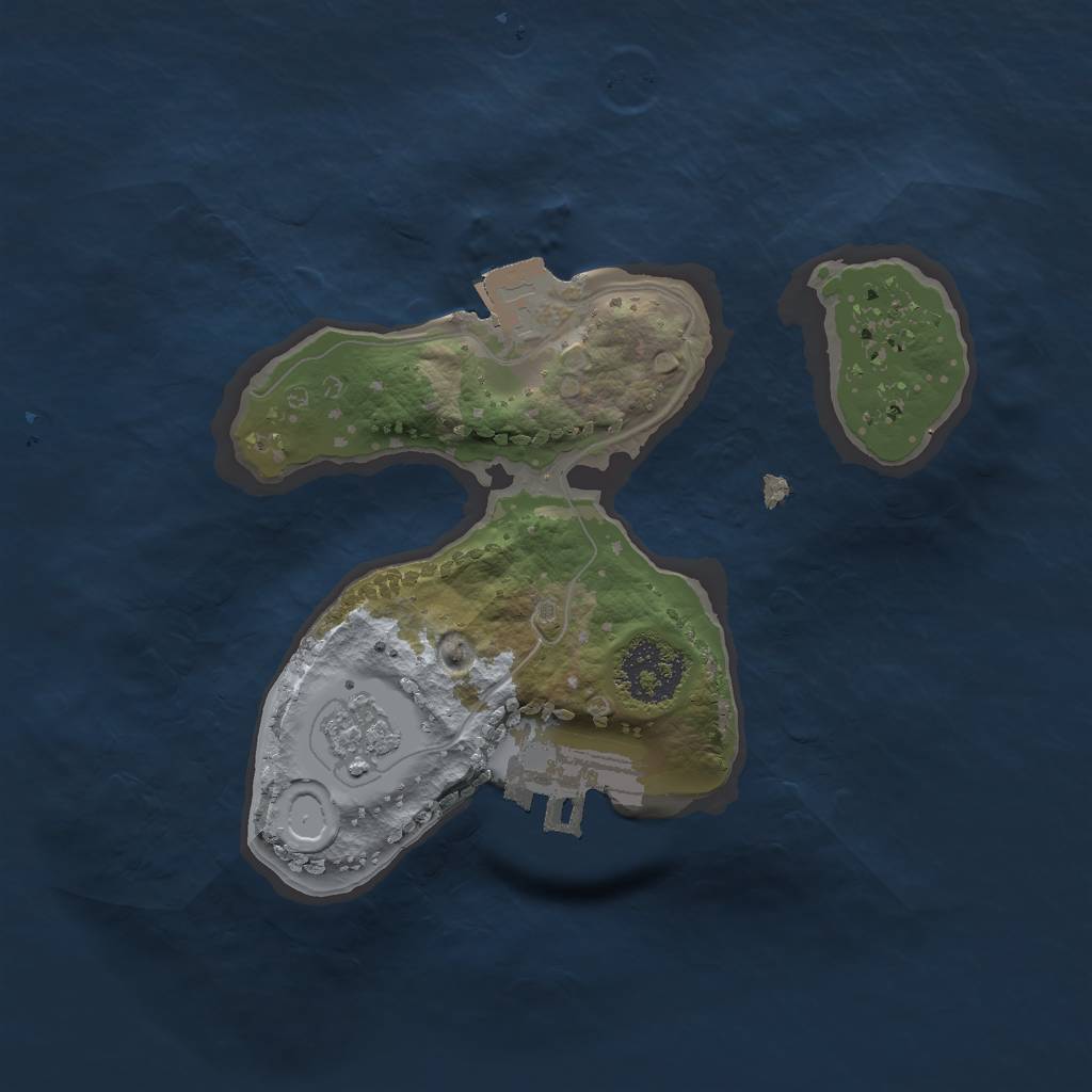 Rust Map: Procedural Map, Size: 1750, Seed: 371898, 5 Monuments