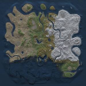 Thumbnail Rust Map: Procedural Map, Size: 4500, Seed: 12351, 14 Monuments