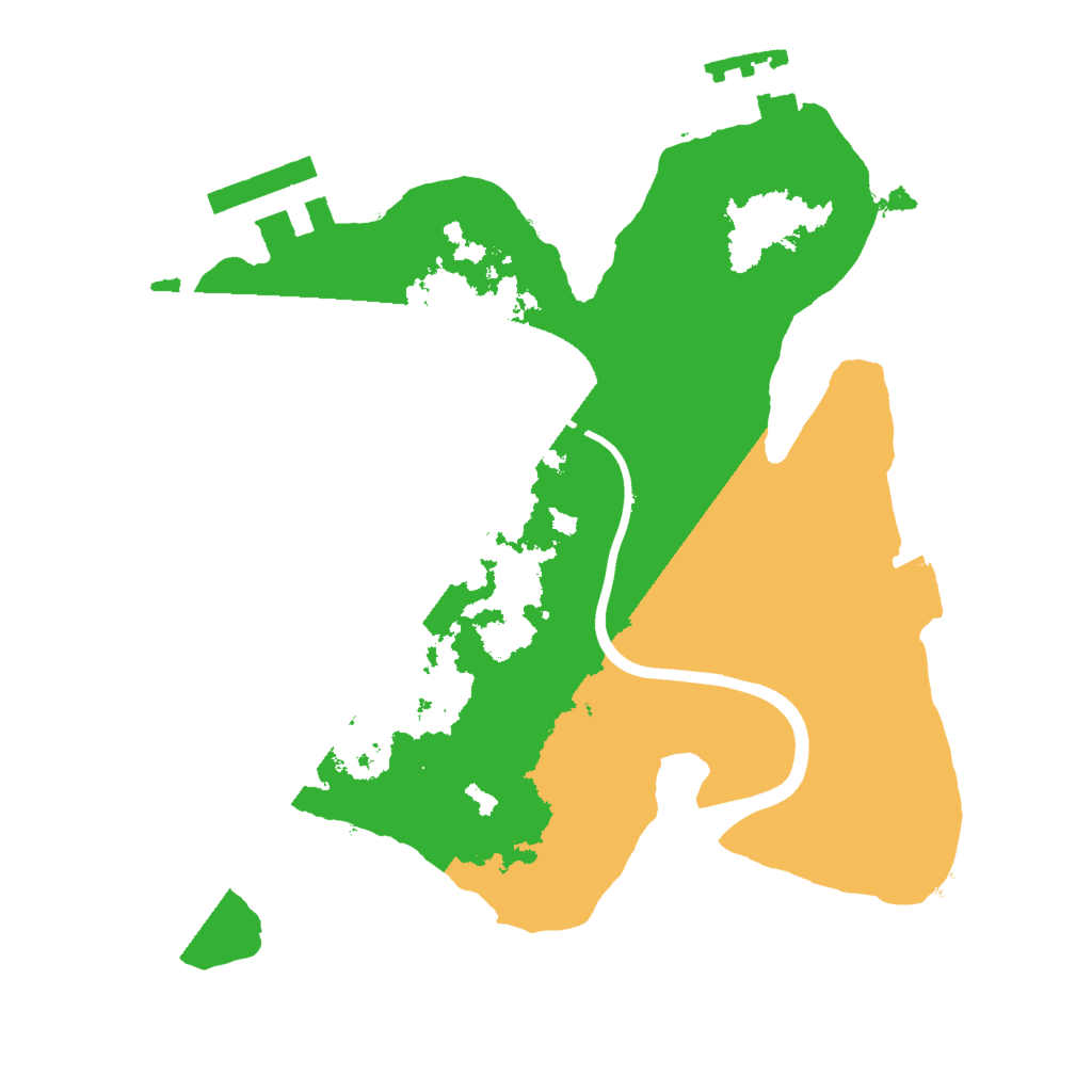 Biome Rust Map: Procedural Map, Size: 2000, Seed: 1551172288